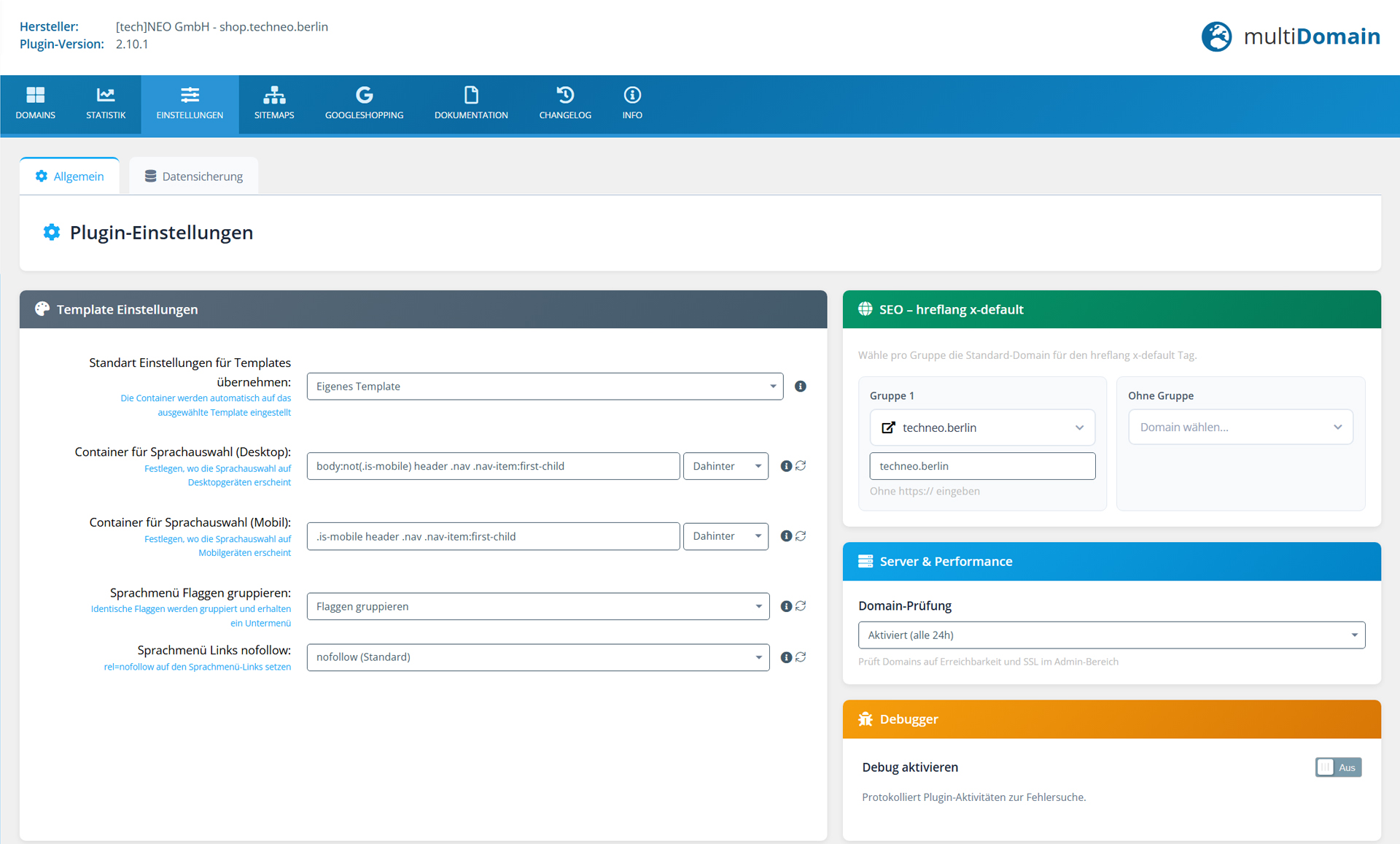 Plugin-Einstellungen